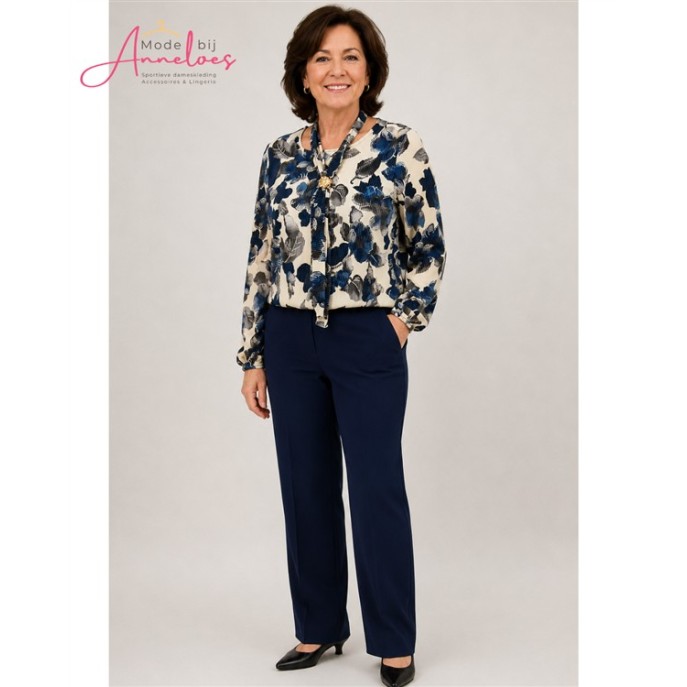 Batida Blouson shirt sjaaltje 2619 Sapphire flower Batida Blouson shirt sjaaltje 2619 Sapphire flower